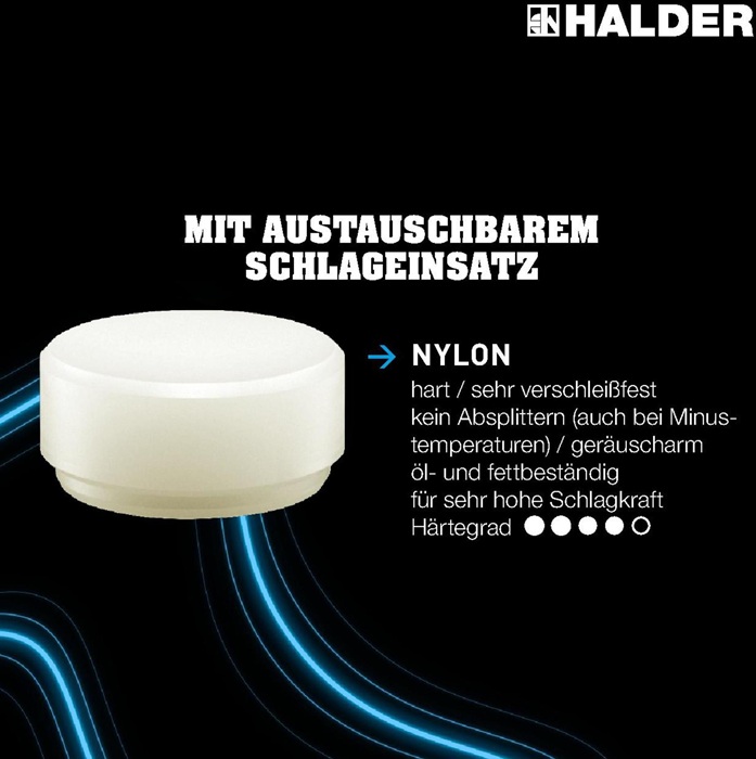 4000811655 - Detailbild_Schonhammerkopf SUPERCRAFT Kopf-D.50mm Nyl.weiß hart HALDER