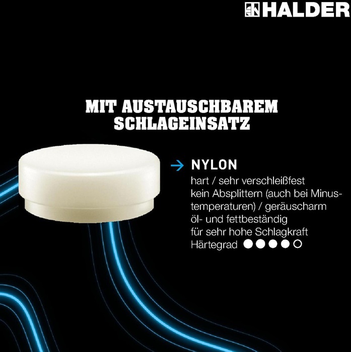 4000811659 - Detailbild_Schonhammerkopf SUPERCRAFT Kopf-D.100mm Nyl.weiß hart HALDER