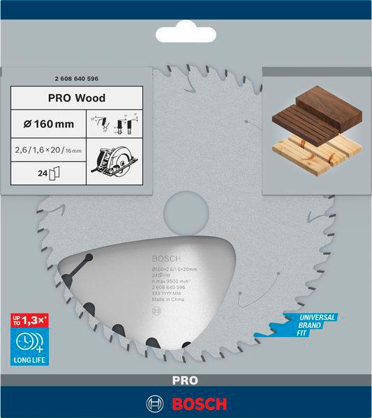 4000815427 - Detailbild3_Kreissägeblatt PRO Wood AD 160mm Z.24 WZ Bohr.20mm Schnitt-B.2,6mm