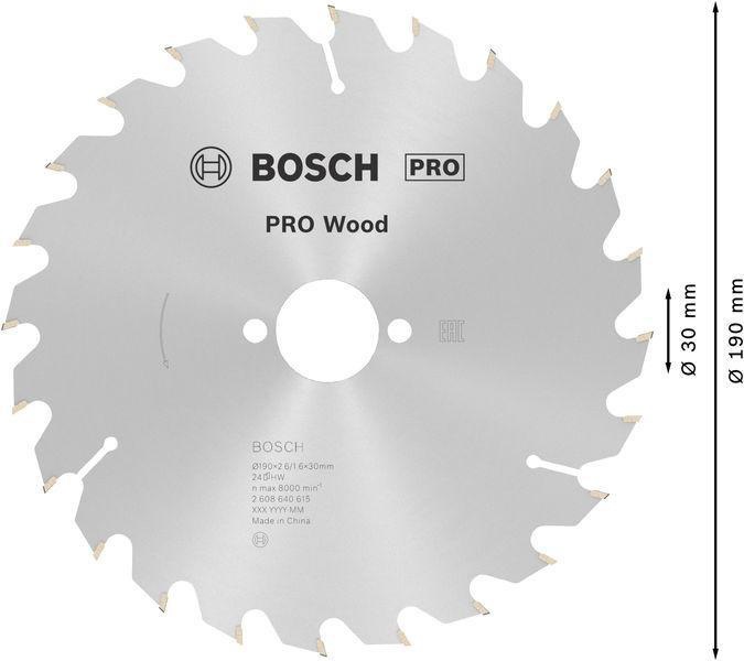 4000815429 - Detailbild4_Kreissägeblatt PRO Wood AD 190mm Z.24 WZ Bohr.30mm Schnitt-B.2,6mm