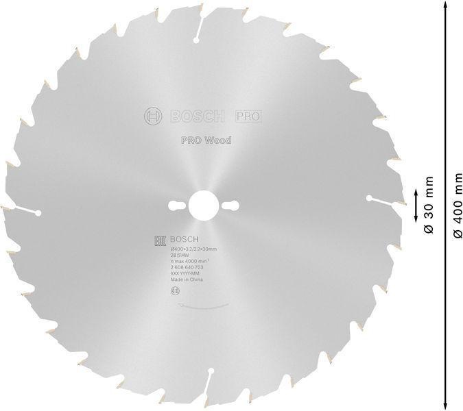 4000815460 - Detailbild_Kreissägeblatt Construct Wood AD 400mm Z.28 WZ Bohr.30mm Schnitt-B.3,2mm