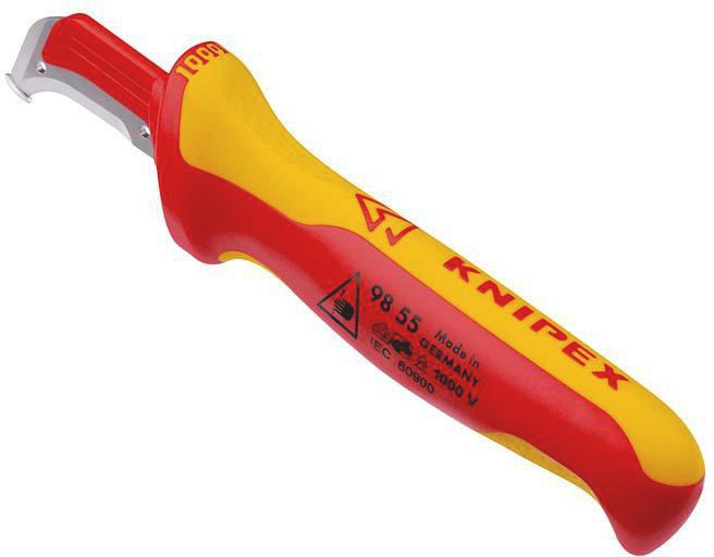 4000817821 - Detailbild5_Abmantelungsmesser L.180mm Klingen-L.38mm VDE Mehrkomponentengriff KNIPEX