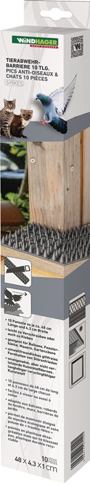 4000818604 - Detailbild_Tierabwehr-Barriere 10 Paneele 49cm lang,4,5cm breit Ku.WINDHAGER