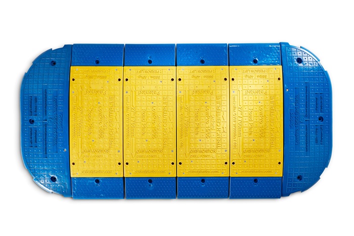 4000819135 - Detailbild_Endstück LowPro® 15/05 Road Plate blau L.1500mm B.500mm G.10kg OXFORD