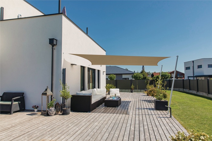 4000819793 - Detailbild_Sonnensegel CANNES RE L4xB3mm Seil taupe Polyestergewebe WINDHAGER