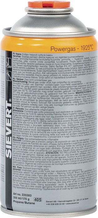 [1000152729] SIEVERT Schraubkartusche Powergas 2203