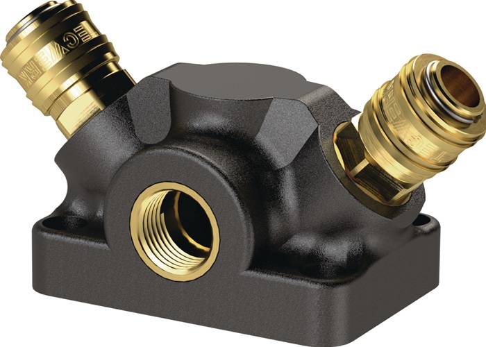 [2000351962] TECWERK Endverteilerdose (IG, 2 Kupplungen DN 7,2, G 1/2 ″, 19,17 mm, 19,17 mm, G 1/2 ″)