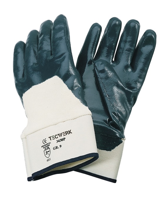 [2000371273] TECWERK Handschuhe Neckar (Sicherheitsstulpe, teilbeschichtet, Nitrilteilbeschichtung, 10)