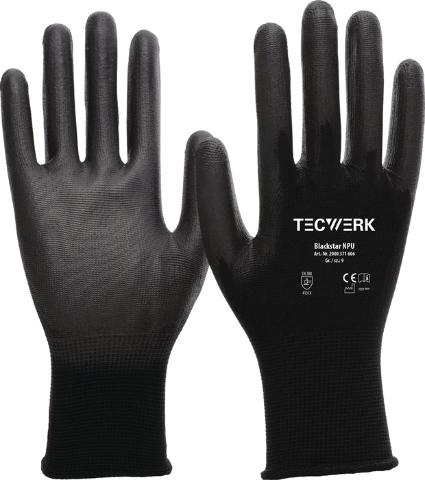 [2000371607] TECWERK Handschuhe Blackstar NPU (10 (XXL))