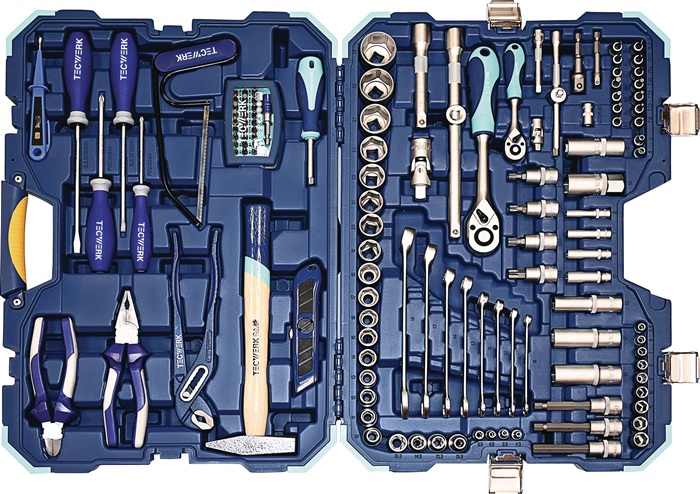 TECWERK Steckschlüssel-/Handwerkzeugkoffer