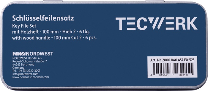 [2000840457] TECWERK Schlüsselfeilen-Satz DIN 7283 A-F