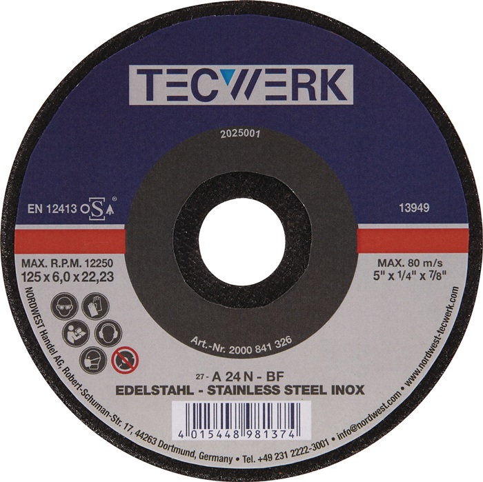 TECWERK Schruppscheibe INOX