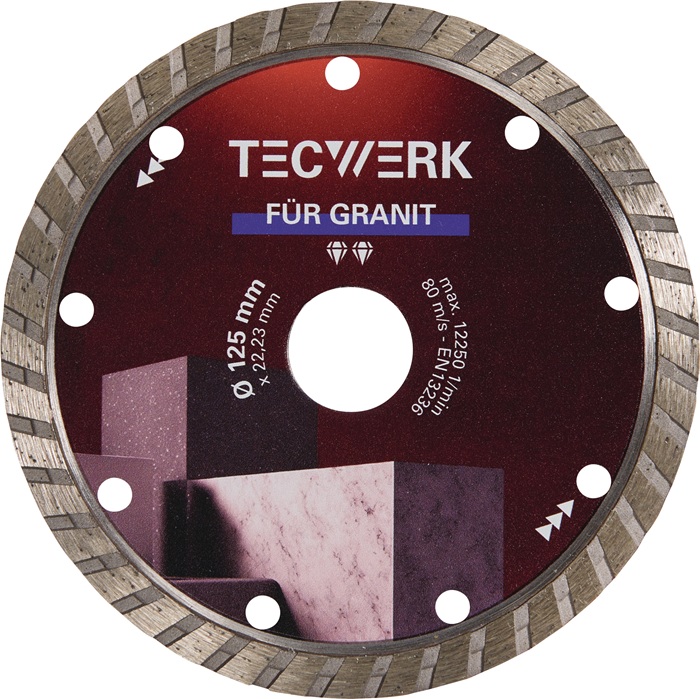 [2000865410] TECWERK Diamanttrennscheibe GRANIT (115 mm, 13300 min-¹, 2,2 mm)