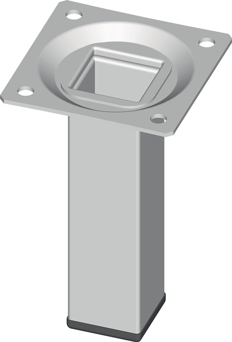 ALFER ALUMINIUM Möbelfuß weiß