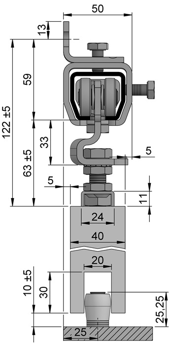 HELM Schiebetorgarnitur SP300W101