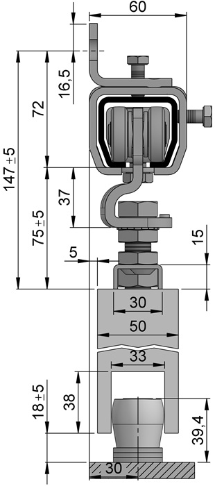 HELM Schiebetorgarnitur SP400W101