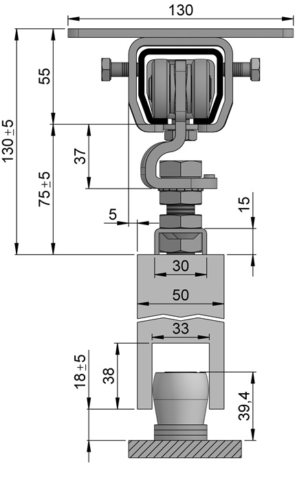 HELM Schiebetorgarnitur SP400D101