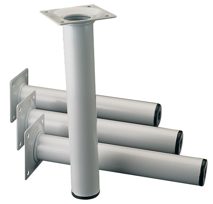 ALFER ALUMINIUM Möbelfuß weißaluminium