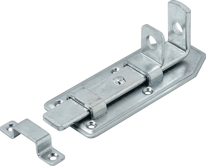 [000106120Z] VORMANN Türschlossriegel (120 mm, gekröpft mit Schließblech, 2 mm, 56 mm)