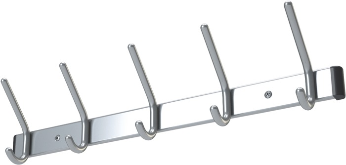 [WG55602.700] Wandgarderobe (700 mm, 5 Hut-/5 Mantelhaken)