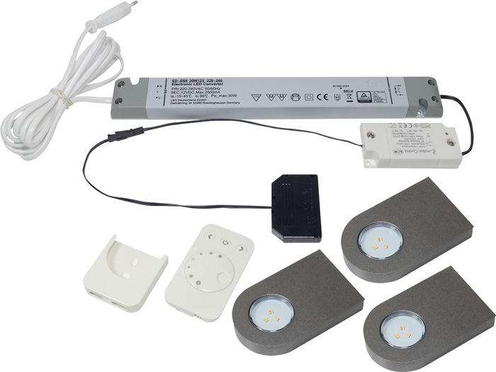 L&S Anbauleuchten-Set Glaspoint emotion