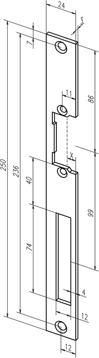 ASSA ABLOY Flachschließblech 338