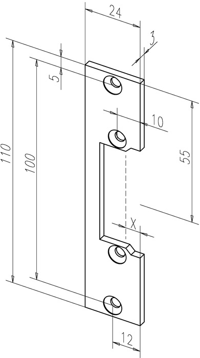 ASSA ABLOY Flachschließblech 106
