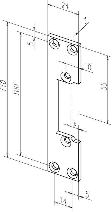 ASSA ABLOY Flachschließblech 107