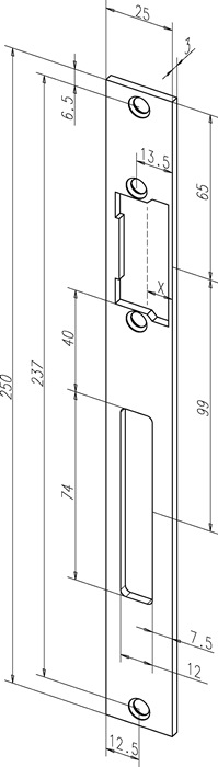 ASSA ABLOY Flachschließblech 691
