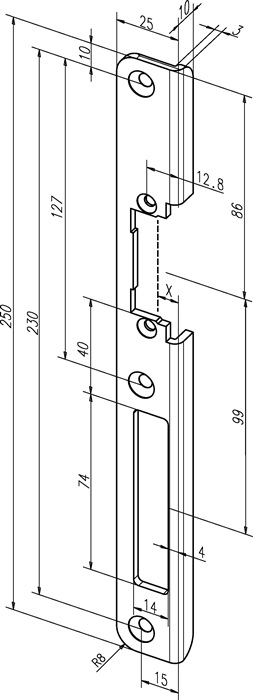 ASSA ABLOY Winkelschließblech 63 B
