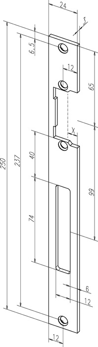 ASSA ABLOY Flachschließblech 690