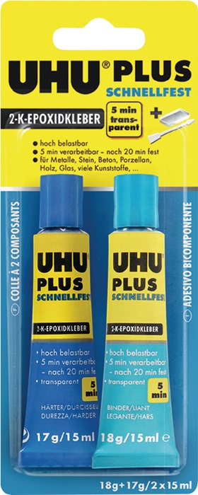 UHU 2K-Epoxidharzklebstoff PLUS SCHNELLFEST