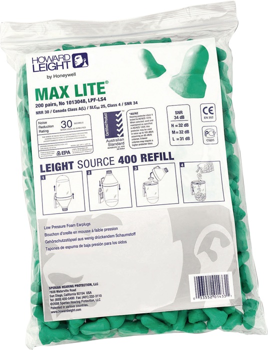 HONEYWELL HOWARD LEIGHT Gehörschutzstöpsel MAXIMUM LITE REFILL LS400
