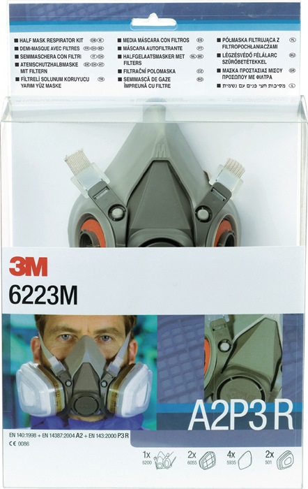 3M Atemschutzhalbmasken-Set 6223 – SET – A2P3R