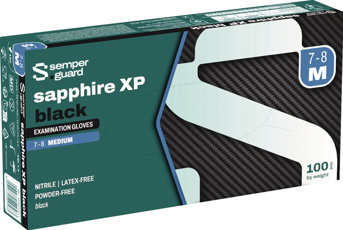 SEMPERMED Einweghandschuhe Semperguard® Sapphire XP black