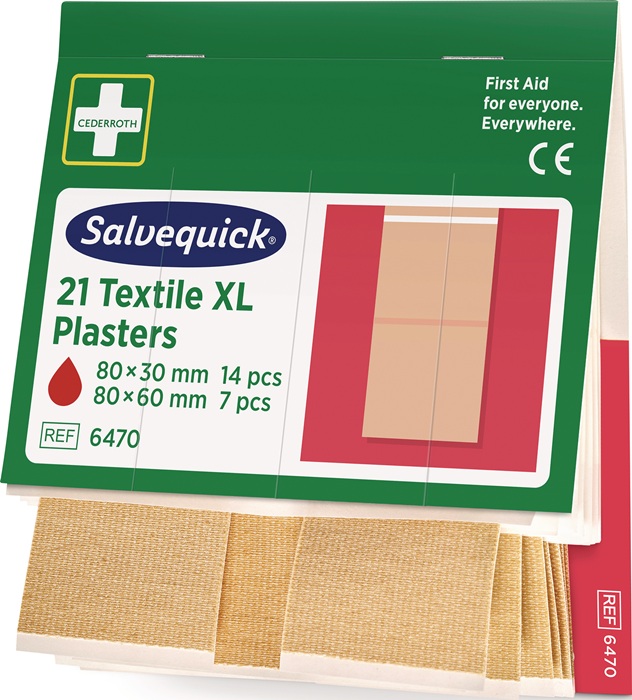 [4000386492] SALVEQUICK Pflasterstrips Salvequick (Textilpflaster extra groß, 6 x 14 St. ca. 8 x 3 cm 6 x 7 St. ca. 8 x 6 cm)