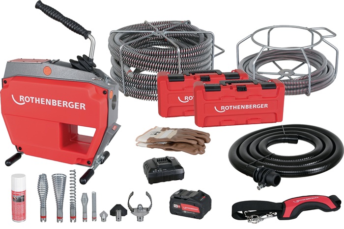 [4000781386] ROTHENBERGER Akku-Rohrreinigungsmaschine R600 VarioClean CAS