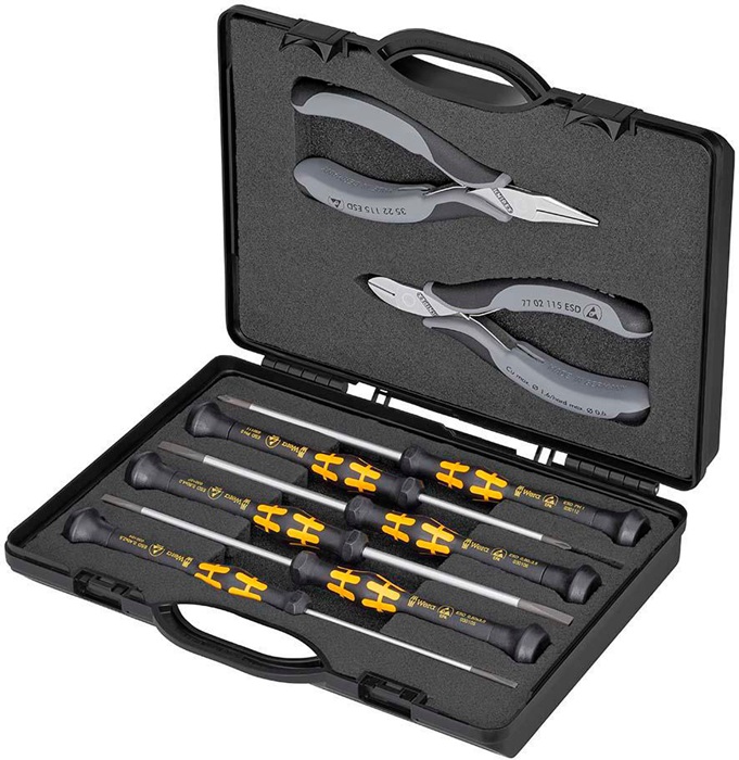 KNIPEX Elektronikwerkzeugsatz ESD