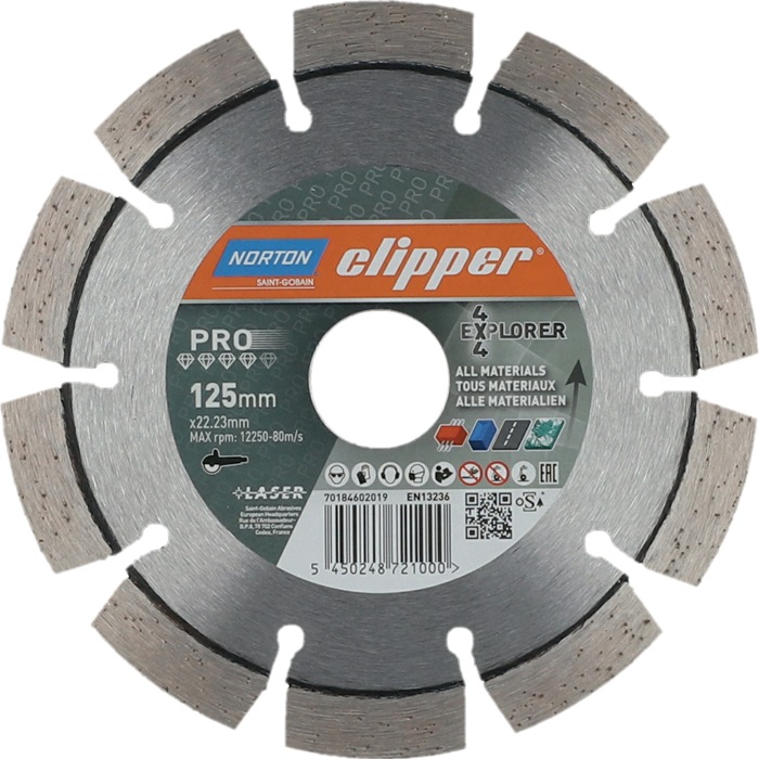NORTON CLIPPER Diamanttrennscheibe 4 x 4 Explorer