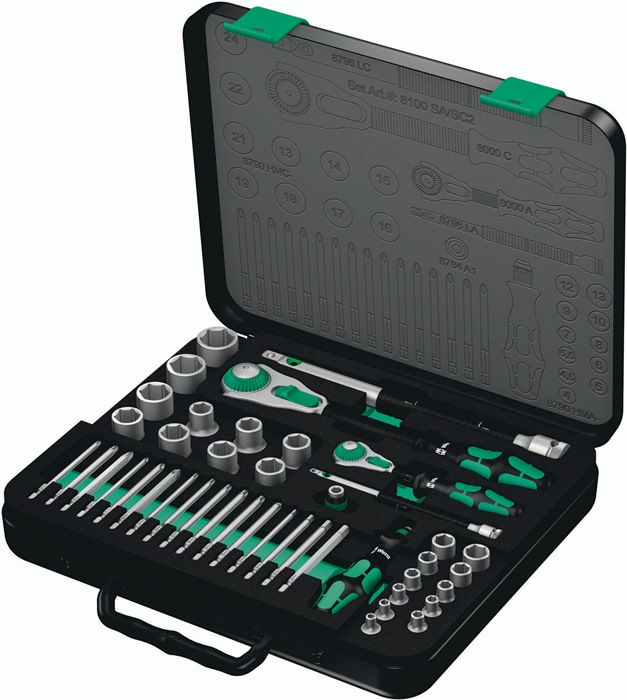 WERA Steckschlüssel-Satz 8100 SA/SC 2 Zyklop