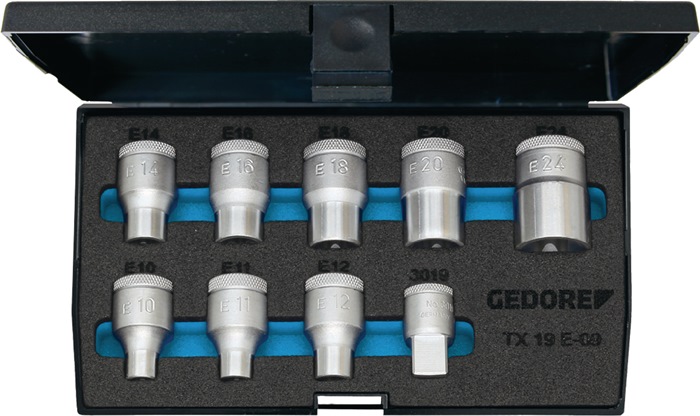GEDORE Steckschlüssel-Satz TX 19 E-09