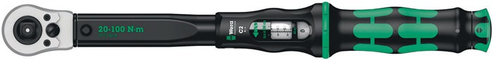 [05075625001] WERA Drehmomentschlüssel Click-Torque C 2 Push (405 mm, Click-Torque C 2 Push, 1/2 ″, 12,5 mm, 20 - 100 Nm, 15 - 73 lbf.ft, 0,5 Nm)