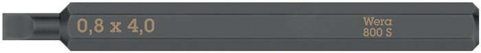 [05018140001] WERA Bit 800 S (800 S 0,8 x 4,0 x 70 mm, 4,0 mm, 0,8 mm)