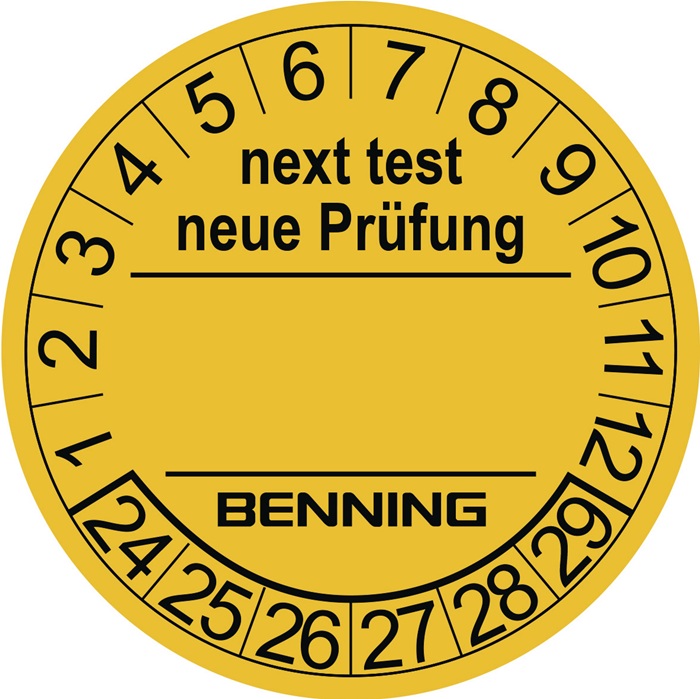 BENNING Prüfplakette