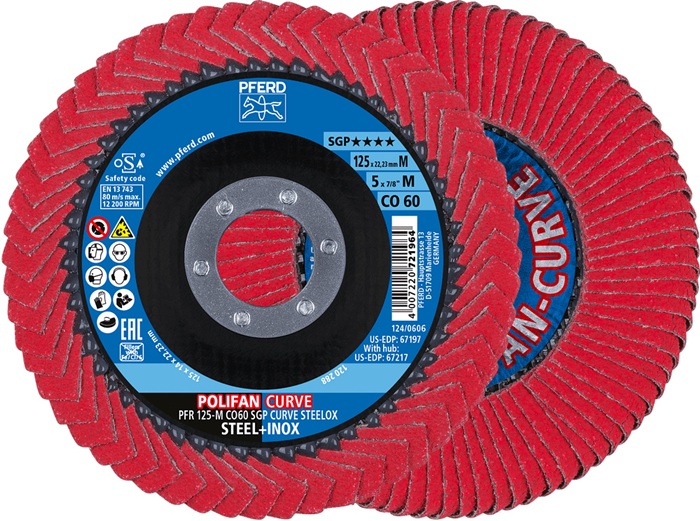 PFERD TOOLS Fächerscheibe POLIFAN CO SGP CURVE STEELOX