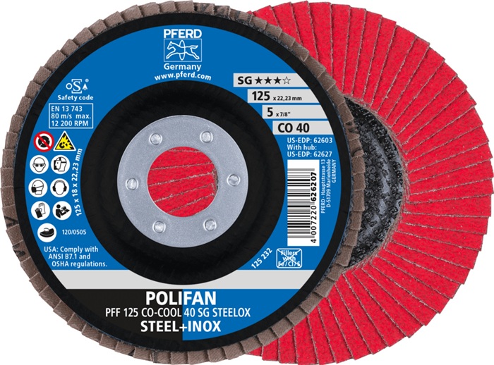 PFERD TOOLS Fächerscheibe POLIFAN CO-COOL SG STEELOX