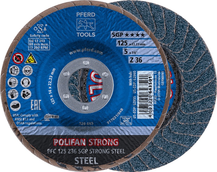 PFERD TOOLS Fächerscheibe POLIFAN Z SGP STRONG STEEL
