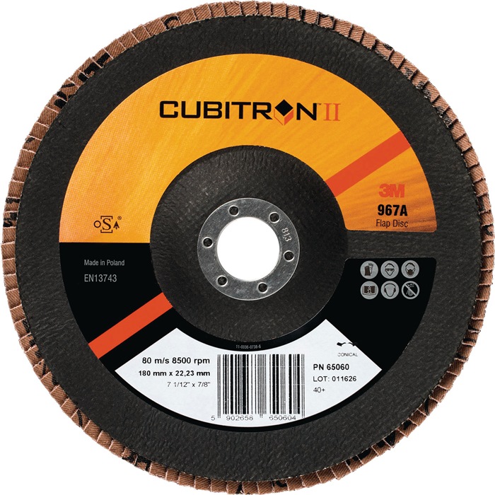 [4000843015] 3M Fächerscheibe Cubitron™ II 967A (flach, 80+)
