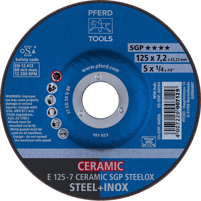 PFERD TOOLS Schruppscheibe CERAMIC SGP STEELOX