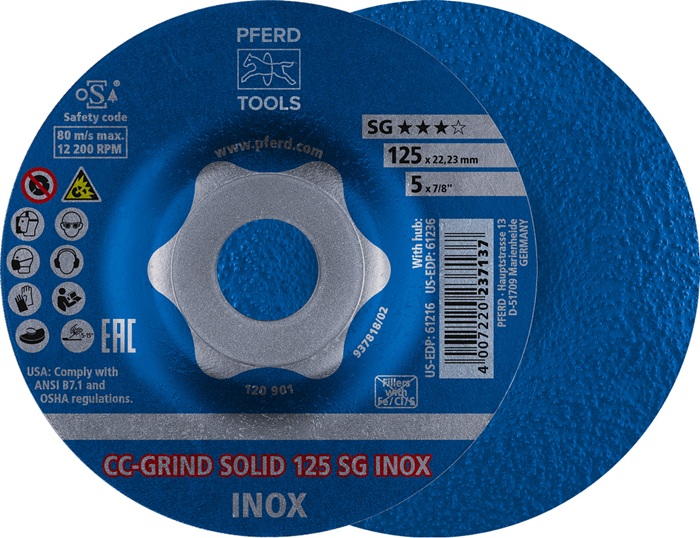 PFERD TOOLS Schleifscheibe CC-GRIND-SOLID SG INOX